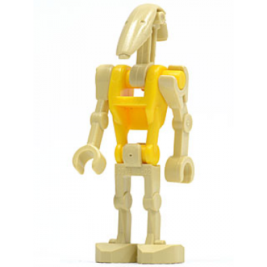 battle droid commander - yellow torso angled arm and straight arm