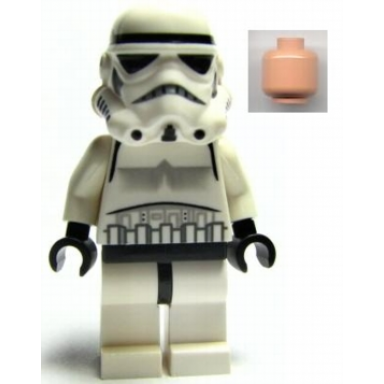 imperial stormtrooper - light nougat head dotted mouth helmet