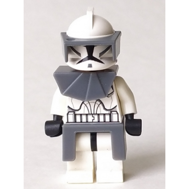 clone trooper phase 1 - dark bluish gray visor pauldron and kama large eyes