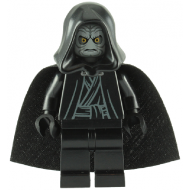 emperor palpatine - light bluish gray head black hands