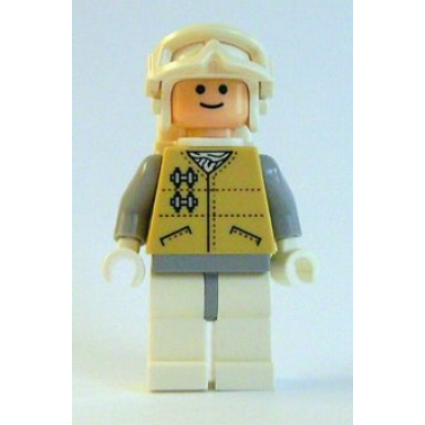 hoth rebel - light nougat head white visor snow goggles