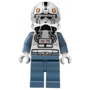 clone trooper v-wing pilot phase 2 - sand blue arms and legs white head