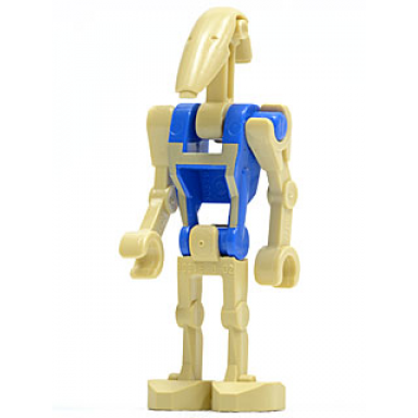 battle droid pilot - blue torso with tan insignia angled arms