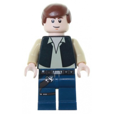 han solo black vest dark blue legs eyes with pupils