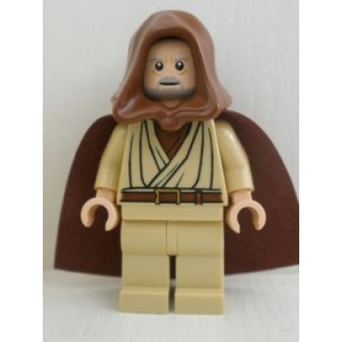 obi-wan kenobi - old light nougat reddish brown hood and cape white pupils