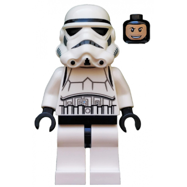 imperial stormtrooper - printed black head dotted mouth helmet detailed armor