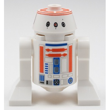 astromech droid r5-d8 r5-d4 - truncated cone head blue center panel