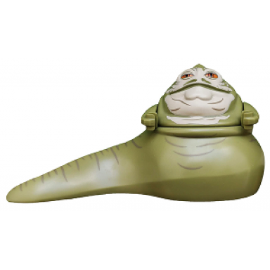 jabba the hutt - olive green tan face dark tan wrinkles