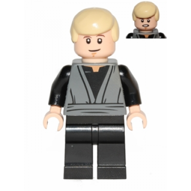 luke skywalker dark bluish gray jedi robe dual sided head