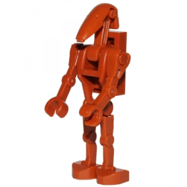 battle droid - dark orange angled arm and straight arm 1 x 2 plate on back