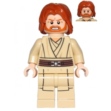 obi-wan kenobi mid-length tousled with center part hair