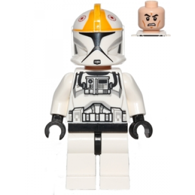 clone trooper pilot phase 1 - bright light orange markings scowl