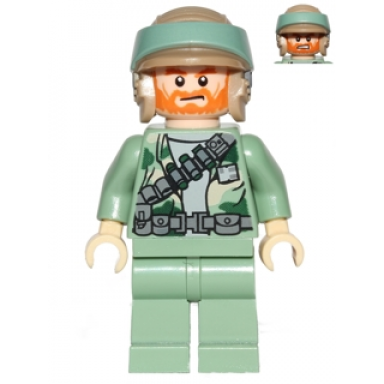 endor rebel commando - beard and angry dual sided head