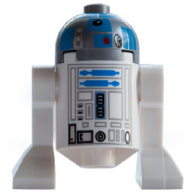 astromech droid r2-d2 flat silver head