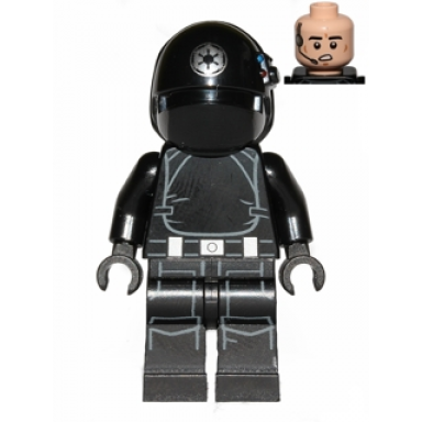 imperial gunner - helmet with silver imperial logo light nougat head open mouth