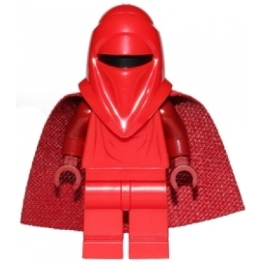royal guard with dark red arms and hands spongy cape