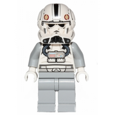 clone trooper v-wing pilot phase 2 - light bluish gray arms and legs white head