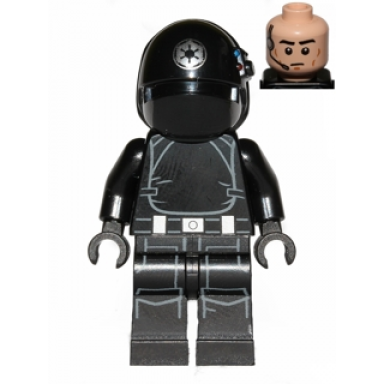 imperial gunner - helmet with silver imperial logo light nougat head closed mouth