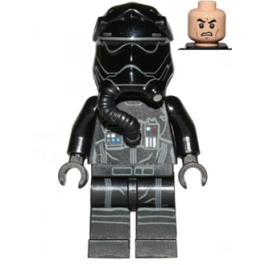 first order tie fighter pilot two white lines on helmet