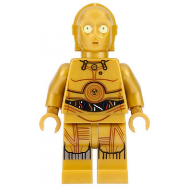 c-3po - colorful wires printed legs