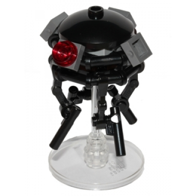 imperial probe droid - dark bluish gray sensors reddish brown round plate inside