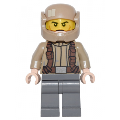 resistance trooper - dark tan jacket frown cheek lines