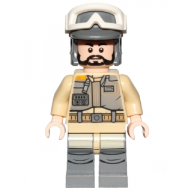 rebel trooper - white goggles dark bluish gray helmet black beard private kappehl