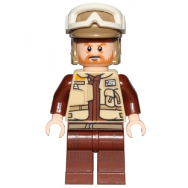 rebel trooper - white goggles dark tan helmet medium nougat beard corporal rostok