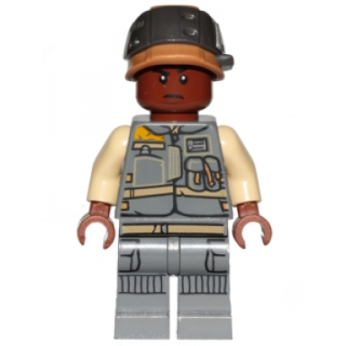rebel trooper - reddish brown head helmet with pearl dark gray band corporal tonc