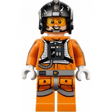 snowspeeder pilot zev senesca - pearl dark gray helmet