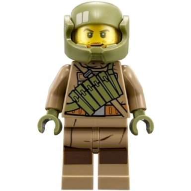 resistance trooper - dark tan hoodie jacket ammo pouch stubble helmet with chin guard
