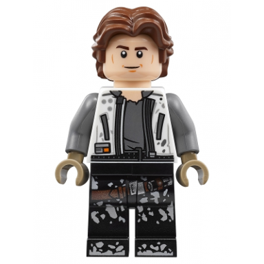 han solo white jacket black legs with dirt stains