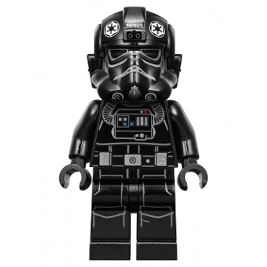 imperial tie fighter pilot - light nougat head scowl white insignia on helmet