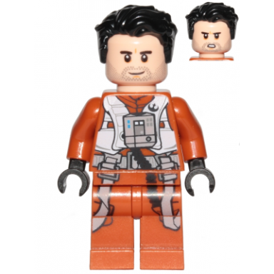 poe dameron pilot jumpsuit hair swept left tousled