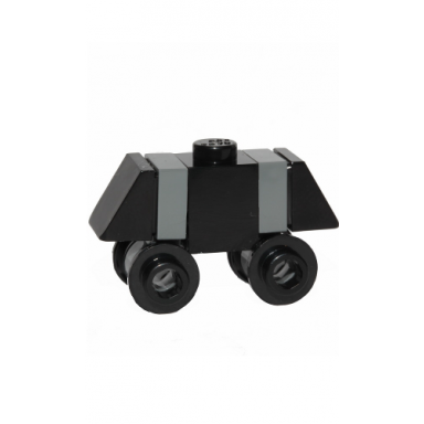 mouse droid mse-6-series repair droid - black dark bluish gray open stud wheels