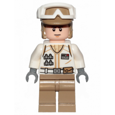 hoth rebel trooper white uniform dark tan legs frown