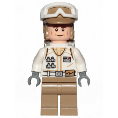 hoth rebel trooper white uniform dark tan legs backpack cheek lines