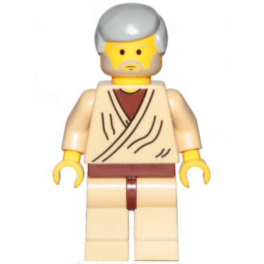 obi-wan kenobi old with light bluish gray hair - 20th anniversary torso