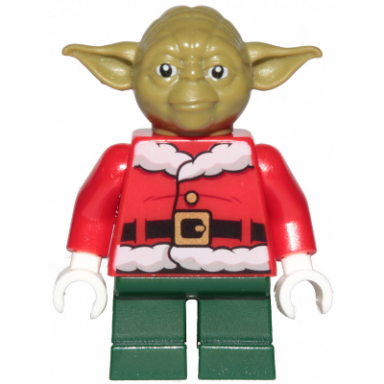 yoda - olive green red santa jacket dark green short legs
