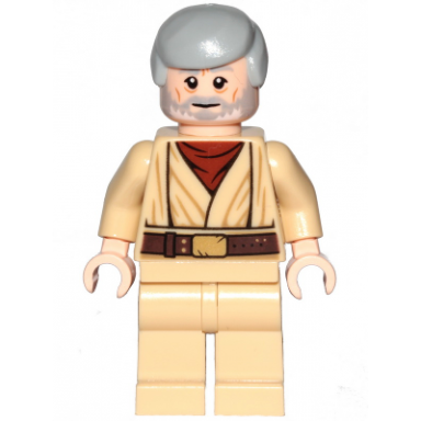 obi-wan kenobi old detailed robe and head