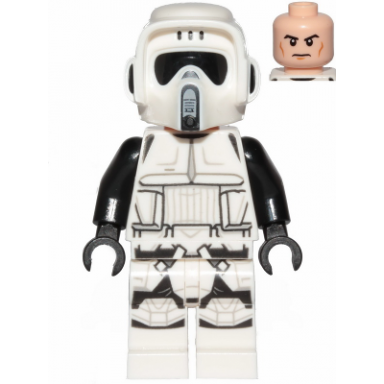 imperial scout trooper - male dual molded helmet light nougat head cheek lines