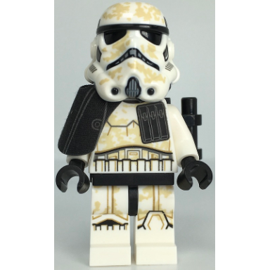 sandtrooper enlisted - dual molded helmet black pauldron ammo pouch dirt stains survival backpack frown