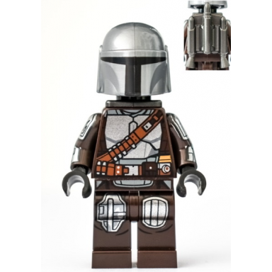 the mandalorian din djarin mando - silver beskar armor jet pack