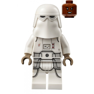 snowtrooper - male printed legs dark tan hands reddish brown head grimace