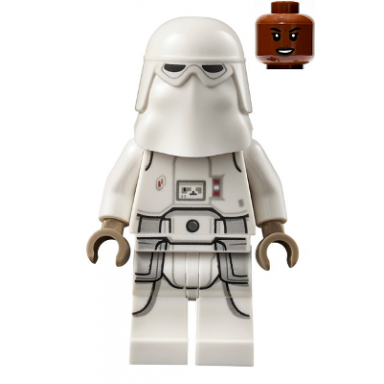 snowtrooper - female printed legs dark tan hands reddish brown head open mouth smirk