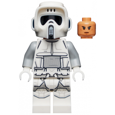 imperial scout trooper hoth - female dual molded helmet nougat head smirk