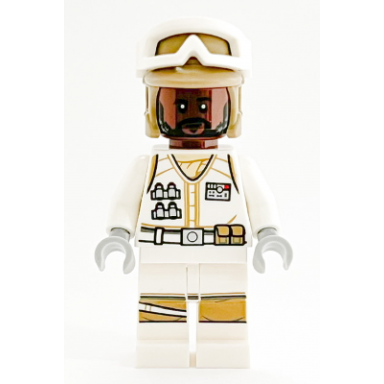 hoth rebel trooper white uniform dark tan helmet reddish brown head
