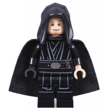 luke skywalker jedi master black hood and cape