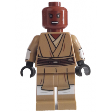 mace windu dark tan legs open mouth printed arms