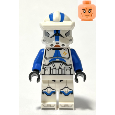 clone trooper specialist 501st legion phase 2 - blue arms macrobinoculars nougat head helmet with holes